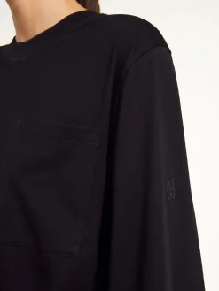 Outlet By Malene Birger Fayeh lang&aelig;rmet T-shirt Black