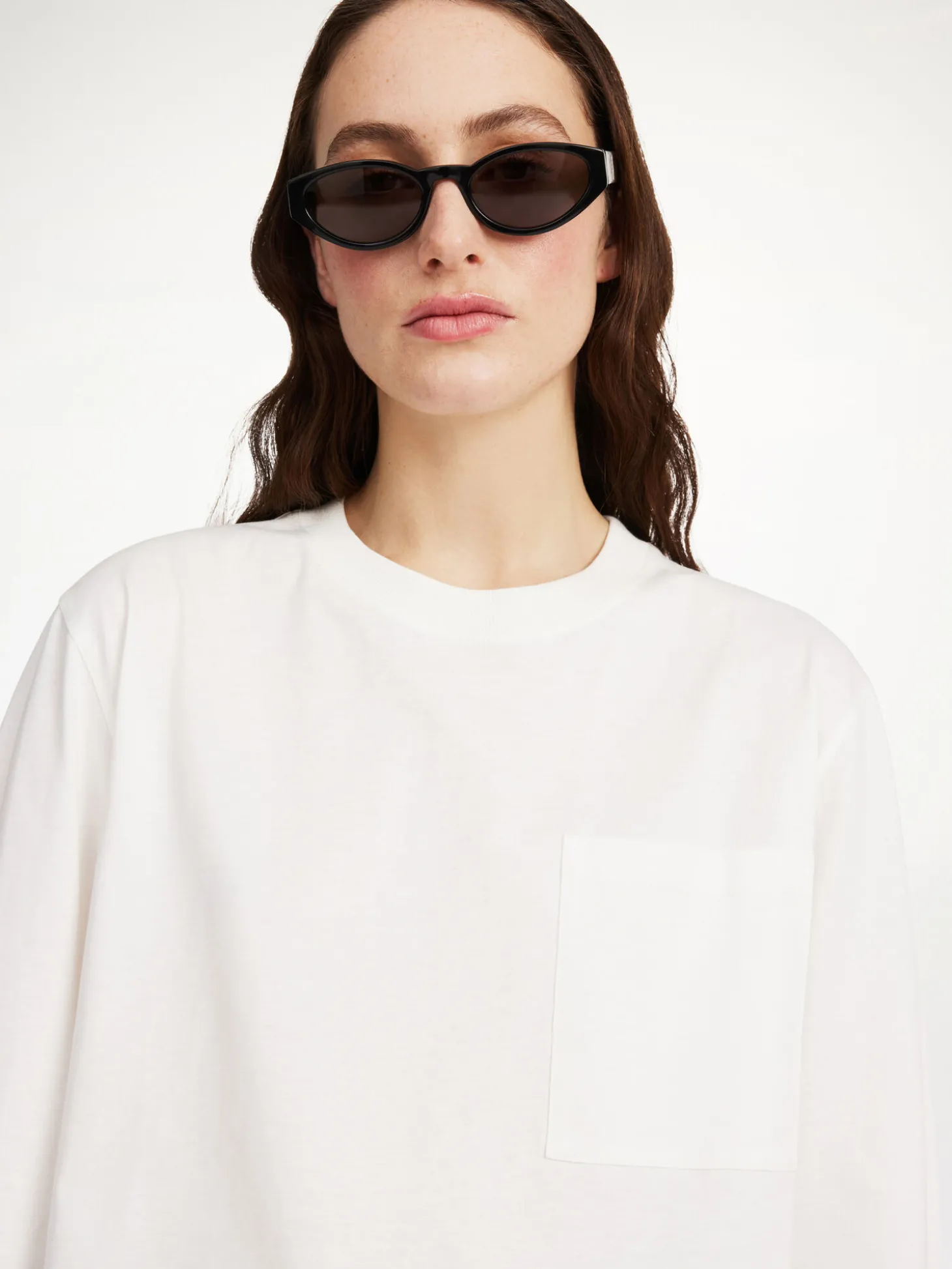 Clearance By Malene Birger Fayeh langærmet T-shirt SoftWhite