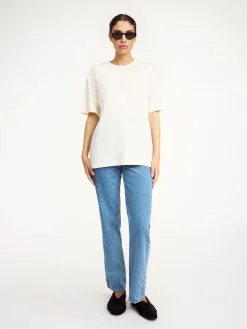 Discount By Malene Birger Fayeh T-shirt i bomuld SoftWhite