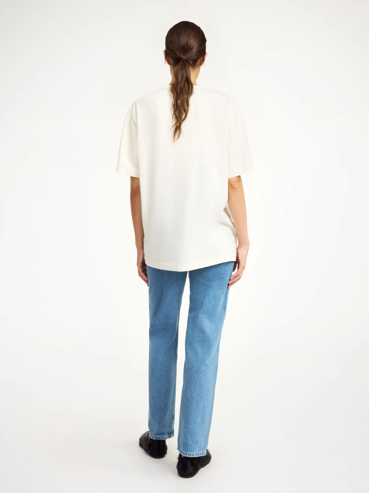 Discount By Malene Birger Fayeh T-shirt i bomuld SoftWhite
