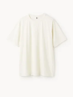 Discount By Malene Birger Fayeh T-shirt i bomuld SoftWhite