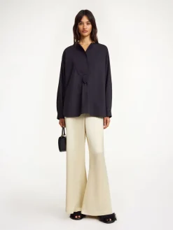 Sale By Malene Birger Fayette skjorte i &oslash;kologisk bomuld Black