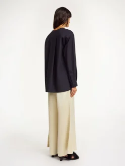 Sale By Malene Birger Fayette skjorte i &oslash;kologisk bomuld Black