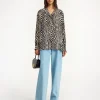 Clearance By Malene Birger Fayette skjorte i silkeblanding Zebra