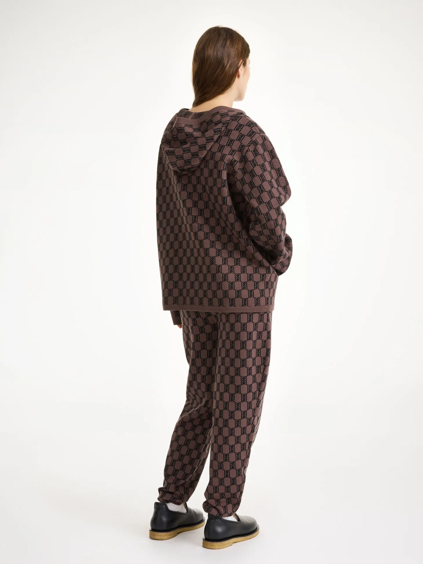 Fashion By Malene Birger Felipa hættetrøje DarkMahogany
