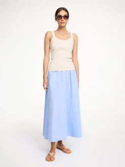 Fashion By Malene Birger Frillio top OysterGray