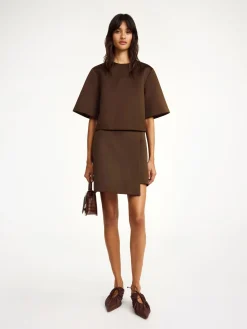 Fashion By Malene Birger Hania top DarkMahogany