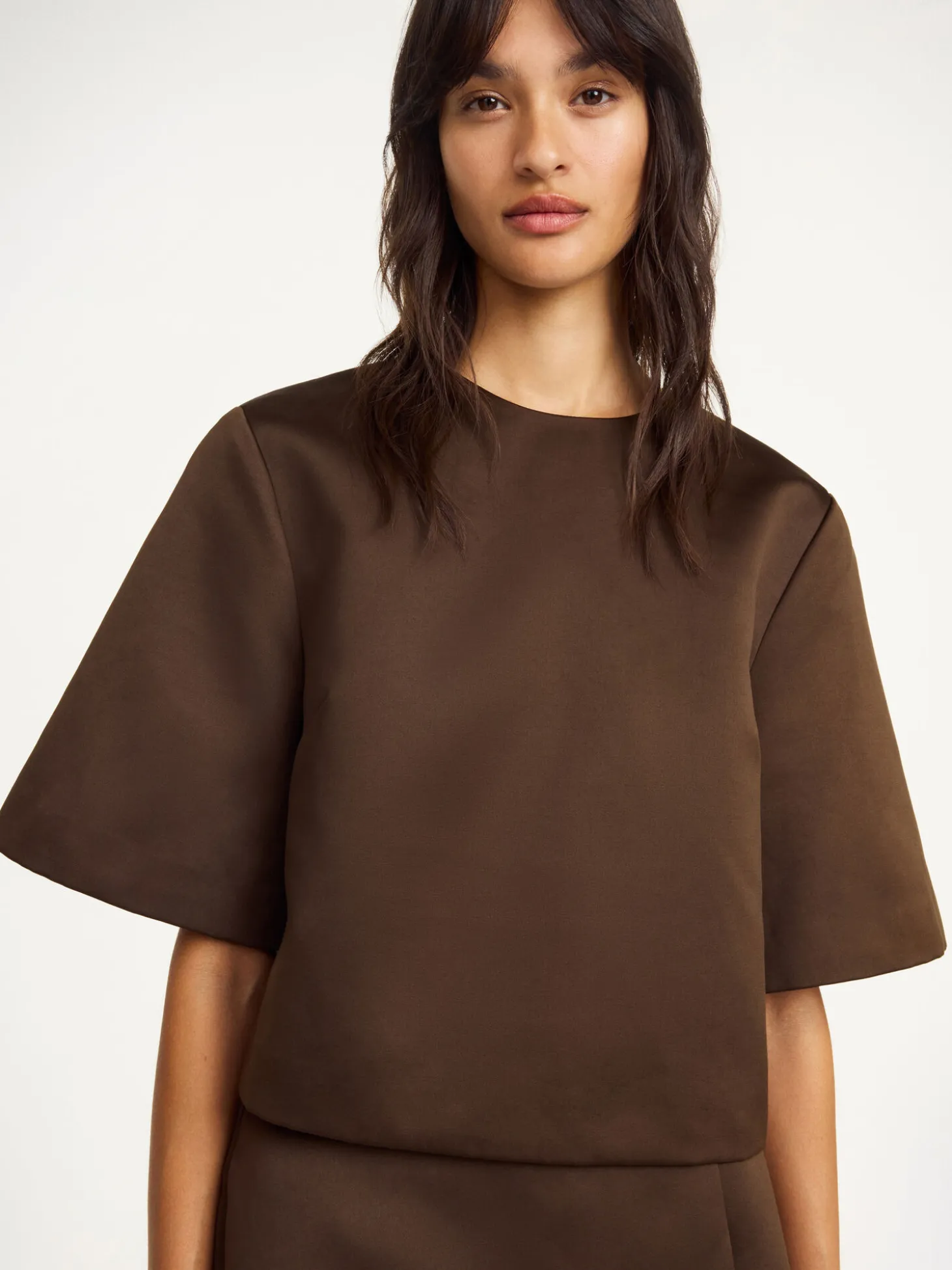 Fashion By Malene Birger Hania top DarkMahogany