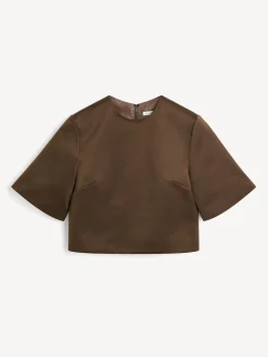Fashion By Malene Birger Hania top DarkMahogany