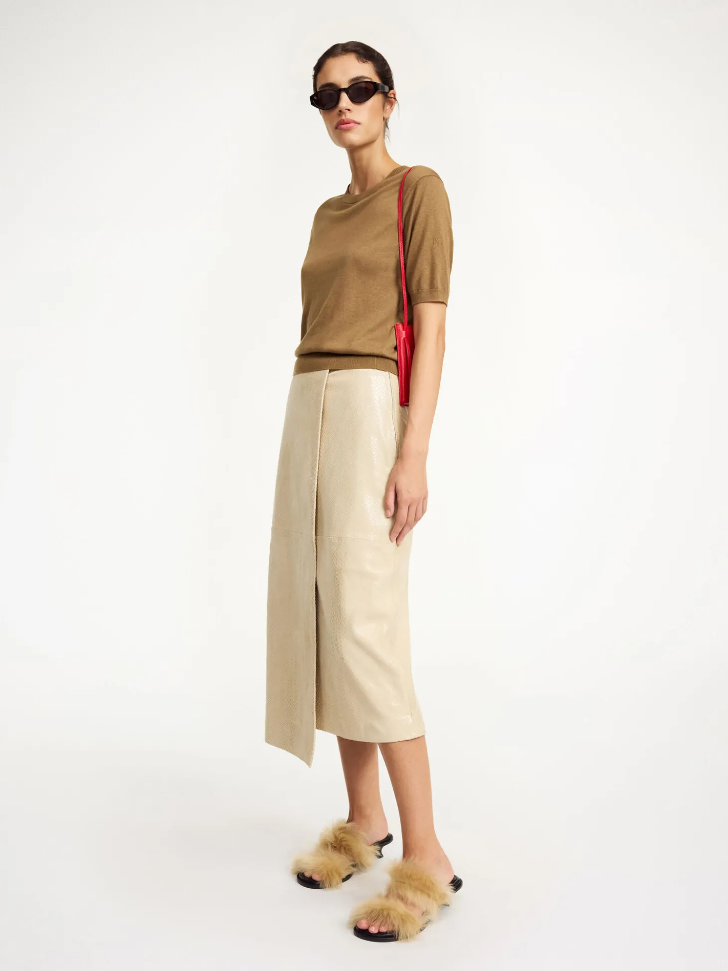 Outlet By Malene Birger Hannas nederdel i læder Nomad