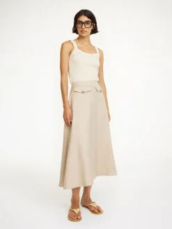 Clearance By Malene Birger Isella midinederdel OysterGray
