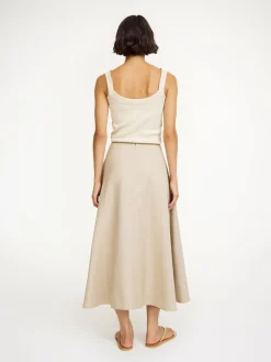 Clearance By Malene Birger Isella midinederdel OysterGray