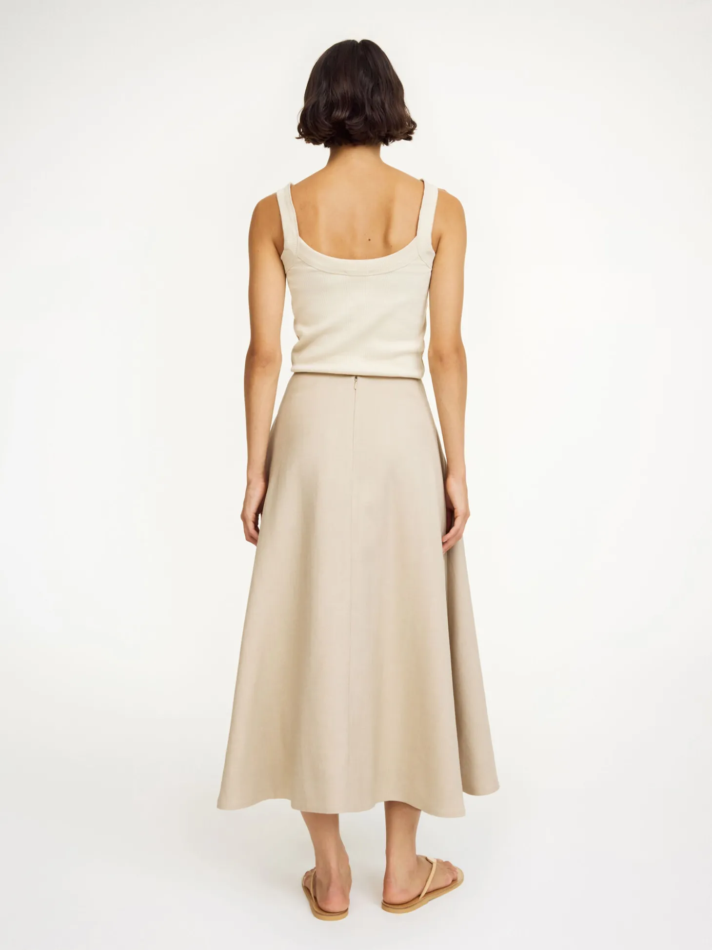 Clearance By Malene Birger Isella midinederdel OysterGray