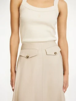 Clearance By Malene Birger Isella midinederdel OysterGray