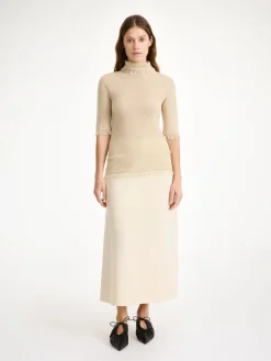 Best By Malene Birger Jaxa top i uldblanding OysterGray