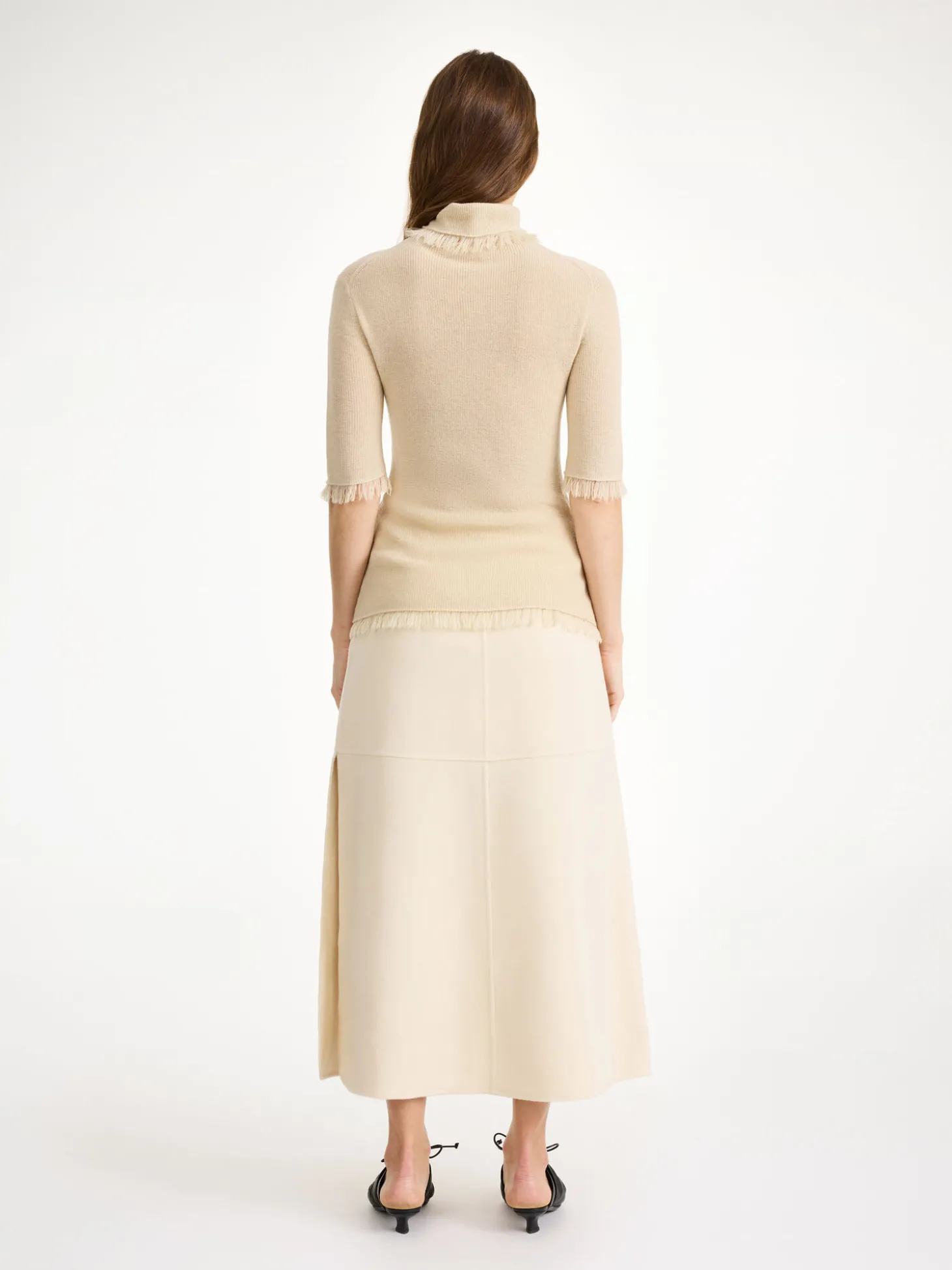 Best By Malene Birger Jaxa top i uldblanding OysterGray