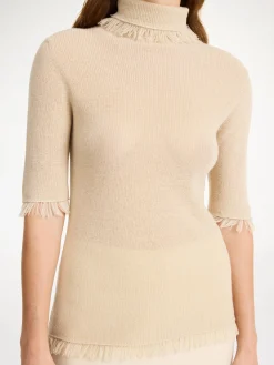 Best By Malene Birger Jaxa top i uldblanding OysterGray
