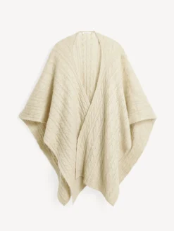Clearance By Malene Birger Kassillas poncho i uldblanding OysterGray