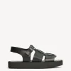 Outlet By Malene Birger Kleva l&aelig;dersandaler Black