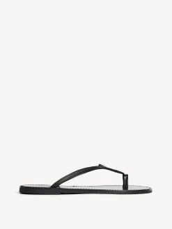 Hot By Malene Birger Lalla l&aelig;dersandaler Black