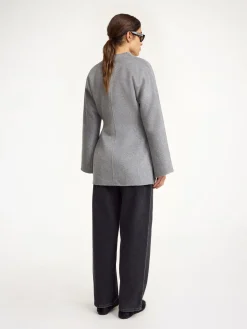 Best By Malene Birger Lalou blazer i uld GreyMelange