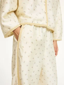 Clearance By Malene Birger Lumonas bukser i silke MiniFlowerPrint