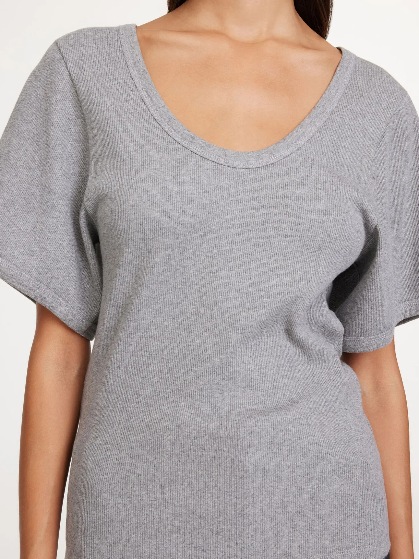 Outlet By Malene Birger Lunai T-shirt GreyMelange
