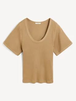 New By Malene Birger Lunai T-shirt LightBrown