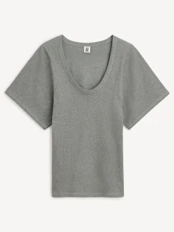 Outlet By Malene Birger Lunai T-shirt GreyMelange