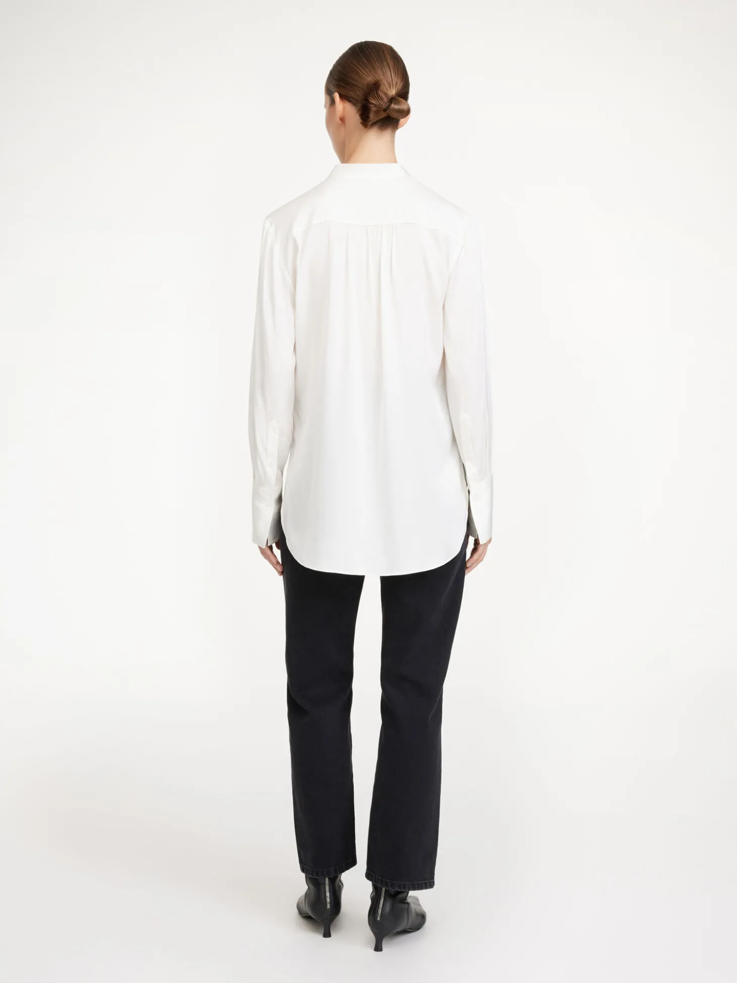 Sale By Malene Birger Mabillon silkeskjorte SoftWhite