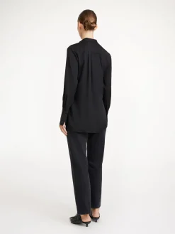 Discount By Malene Birger Mabillon silkeskjorte Black