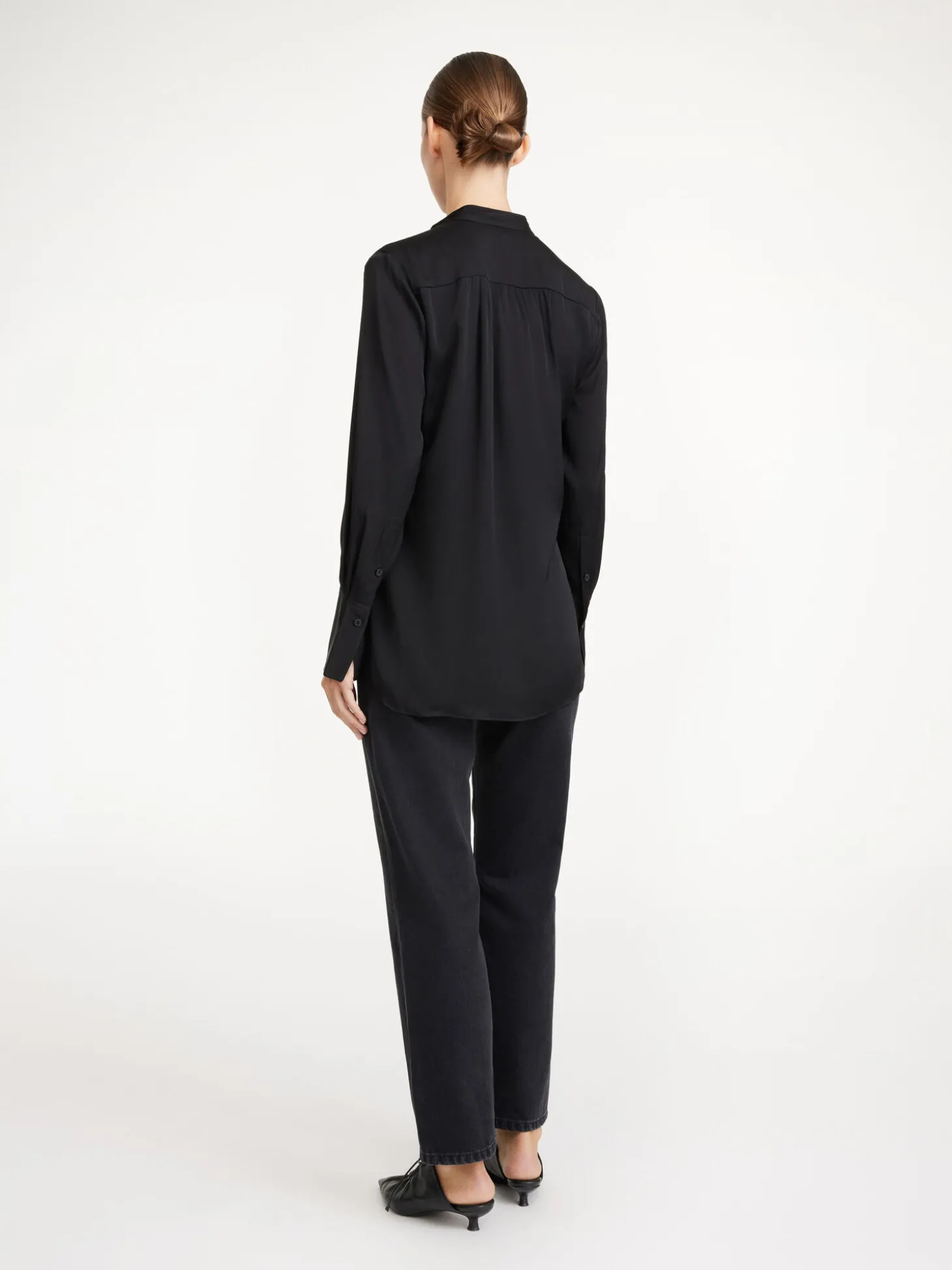 Discount By Malene Birger Mabillon silkeskjorte Black