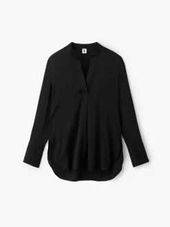 Discount By Malene Birger Mabillon silkeskjorte Black