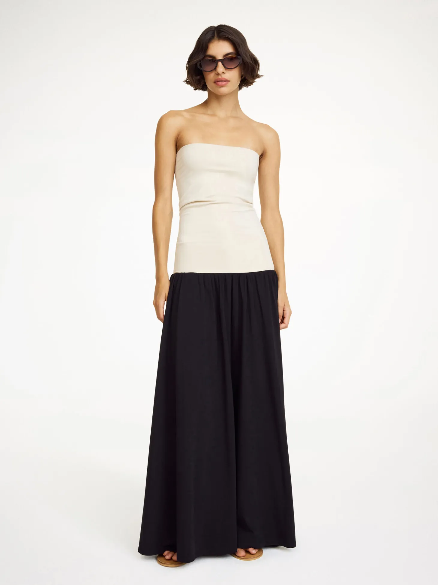 Hot By Malene Birger Marciella maxikjole Black/Oystergray