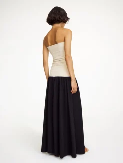 Hot By Malene Birger Marciella maxikjole Black/Oystergray