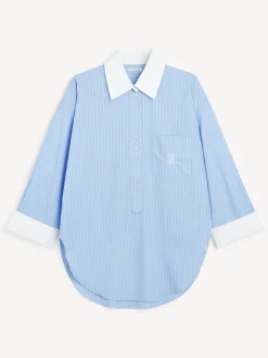Sale By Malene Birger Maye skjorte BlueIrisStripeBig
