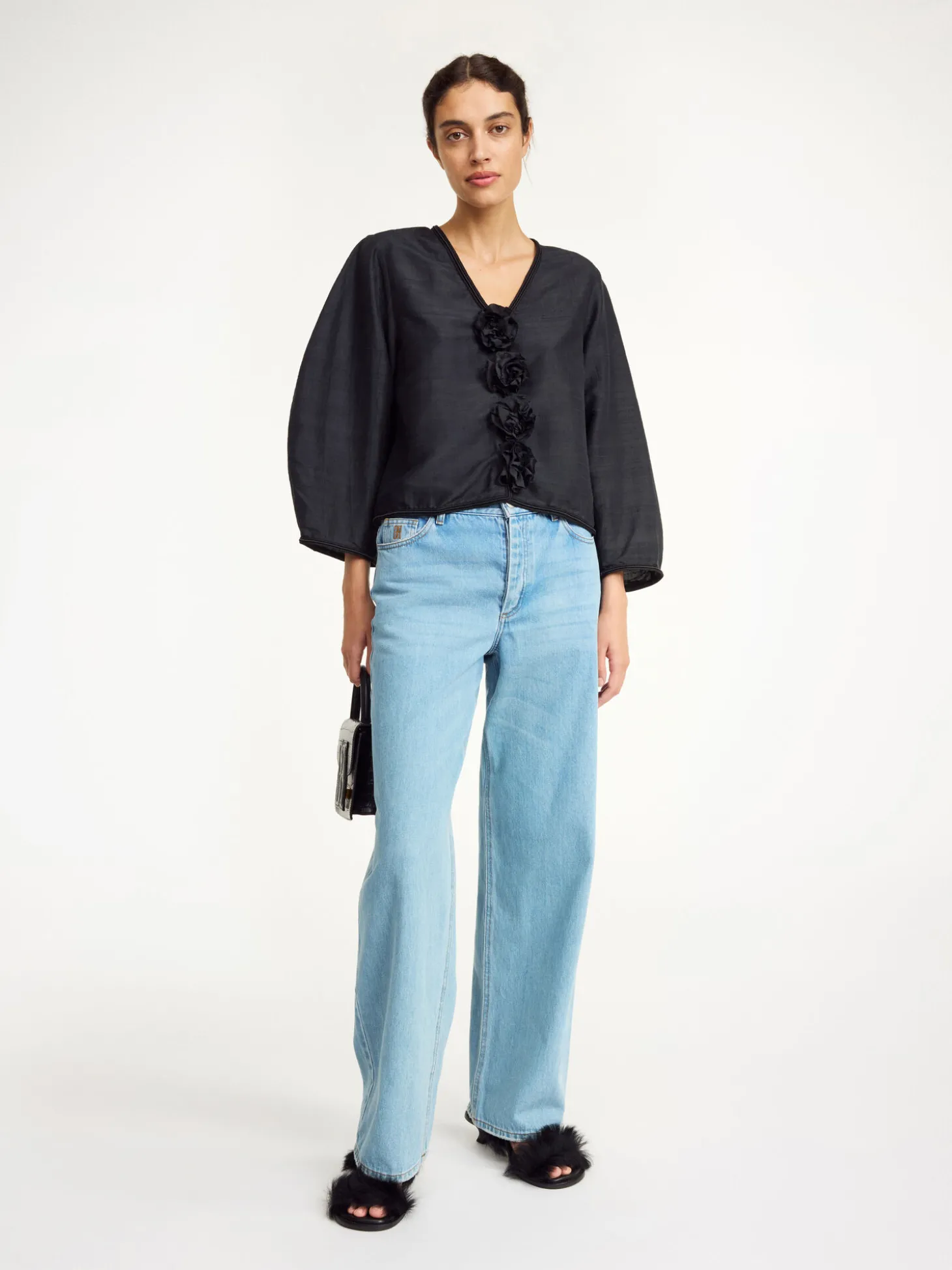 Best By Malene Birger Mineas silketop Black