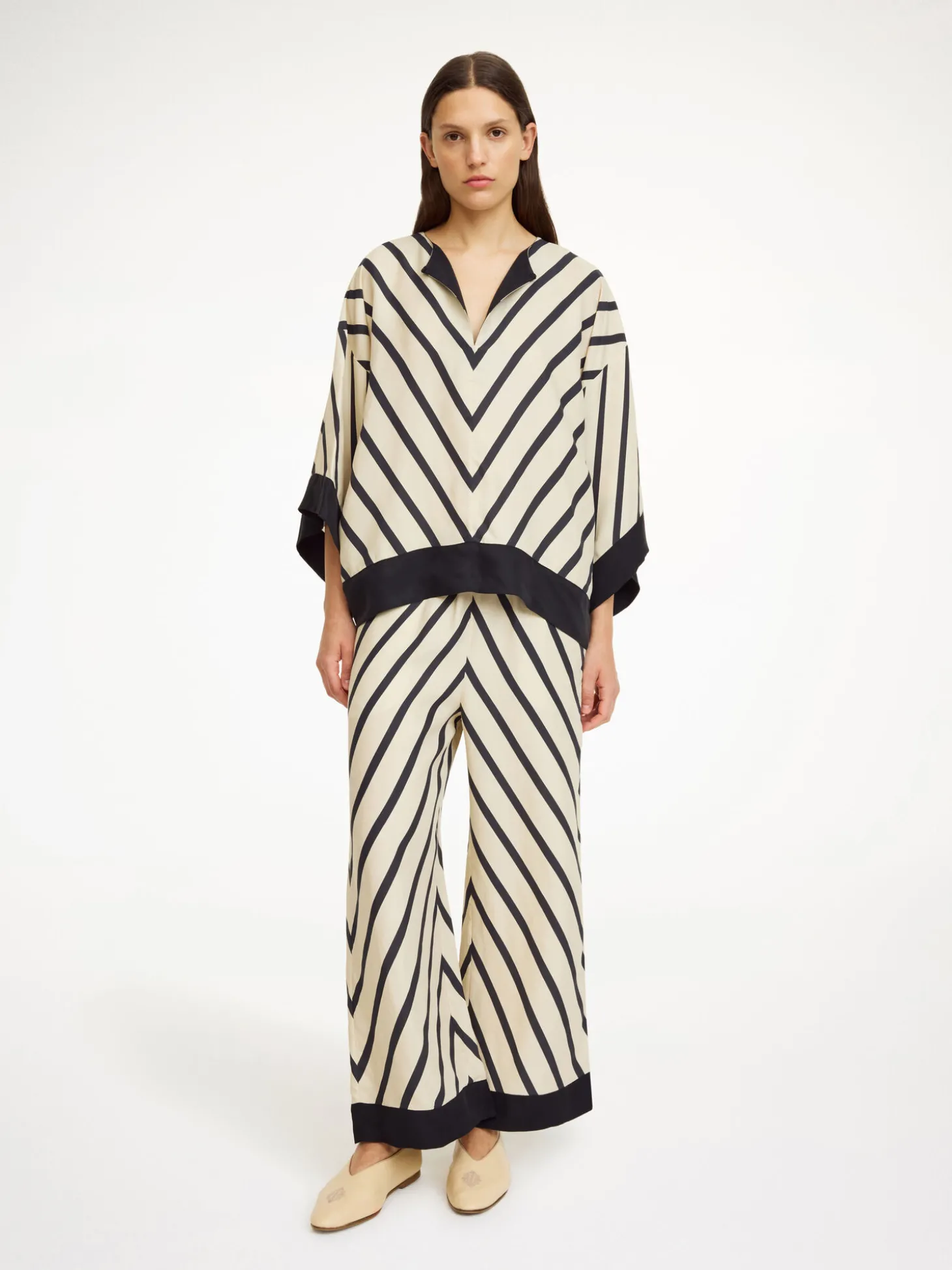 Fashion By Malene Birger Mirabello bukser DiagonalStripe