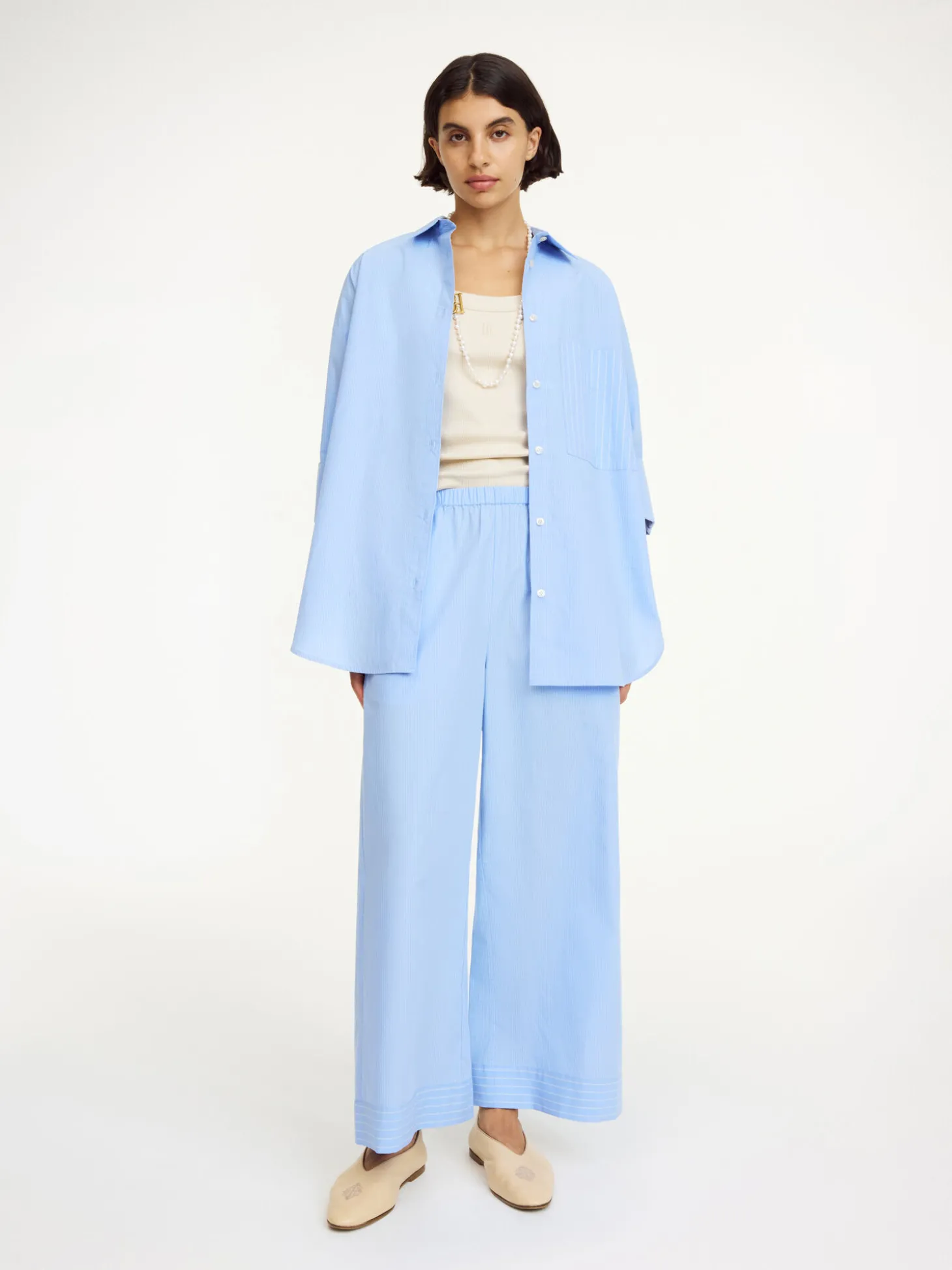 Outlet By Malene Birger Mirabello bukser BlueIrisStripeSmall