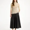New By Malene Birger Mivilo midinederdel i l&aelig;der Black
