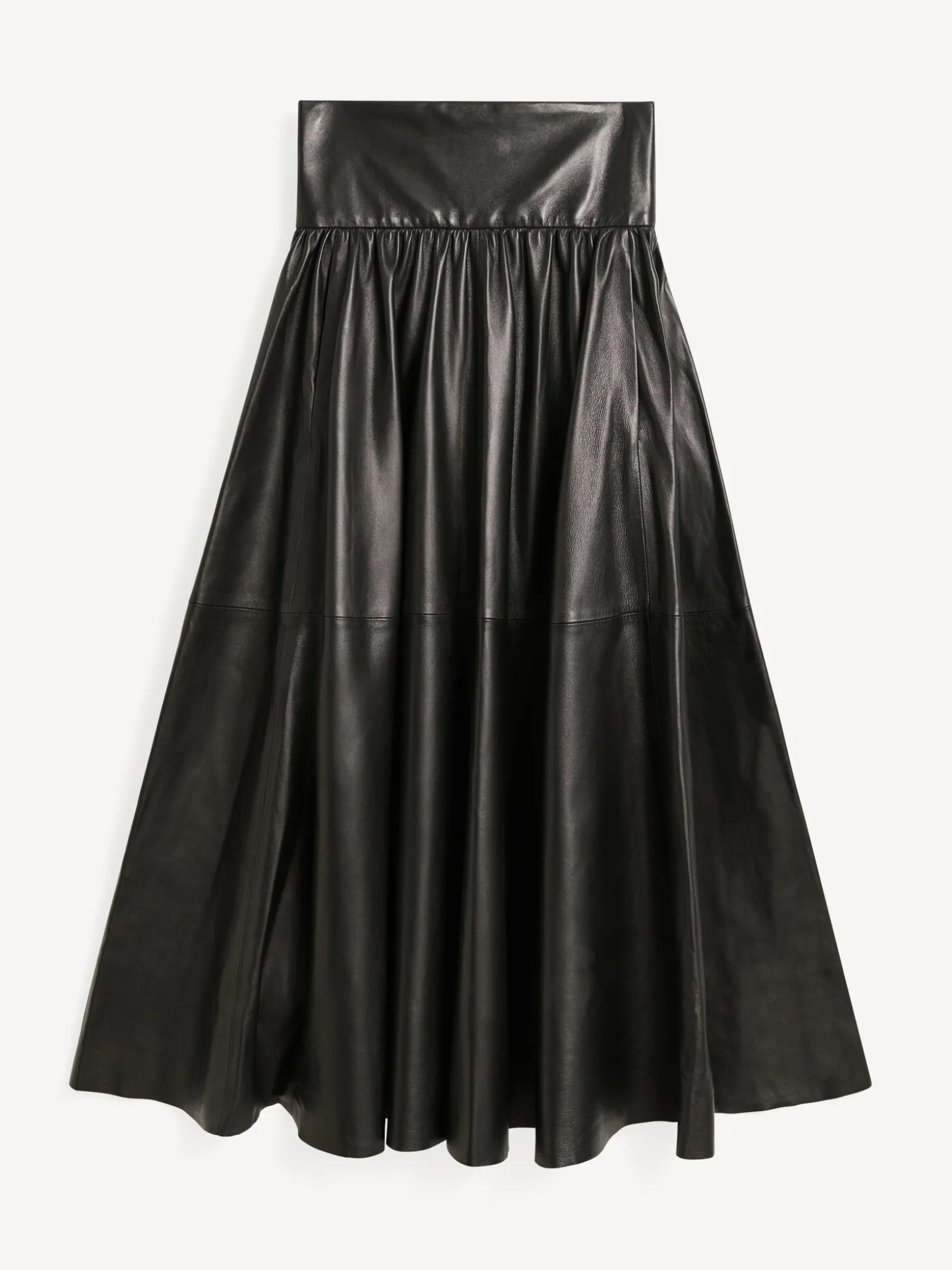 New By Malene Birger Mivilo midinederdel i læder Black