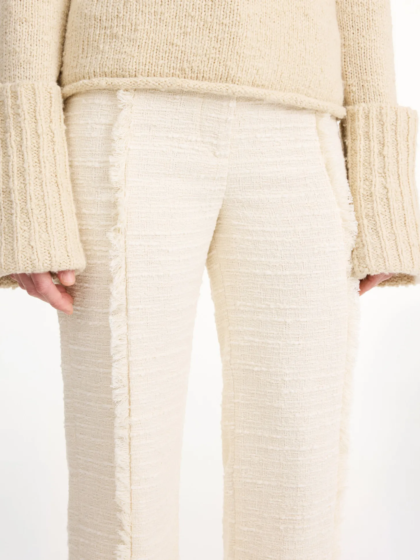 Best By Malene Birger Nadihas højtaljede bukser SoftWhite