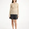 Hot By Malene Birger Naommi mininederdel i l&aelig;der Black