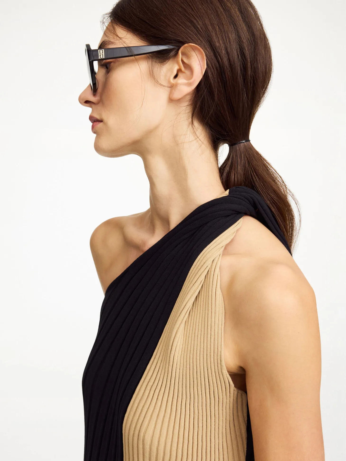 New By Malene Birger Noto maxikjole BicolorBlock