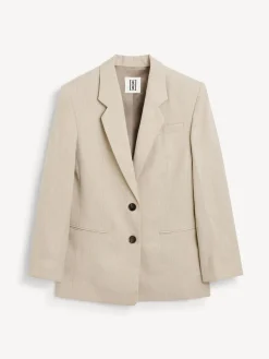 Fashion By Malene Birger Ophie enkeltradet blazer BeigeMelange