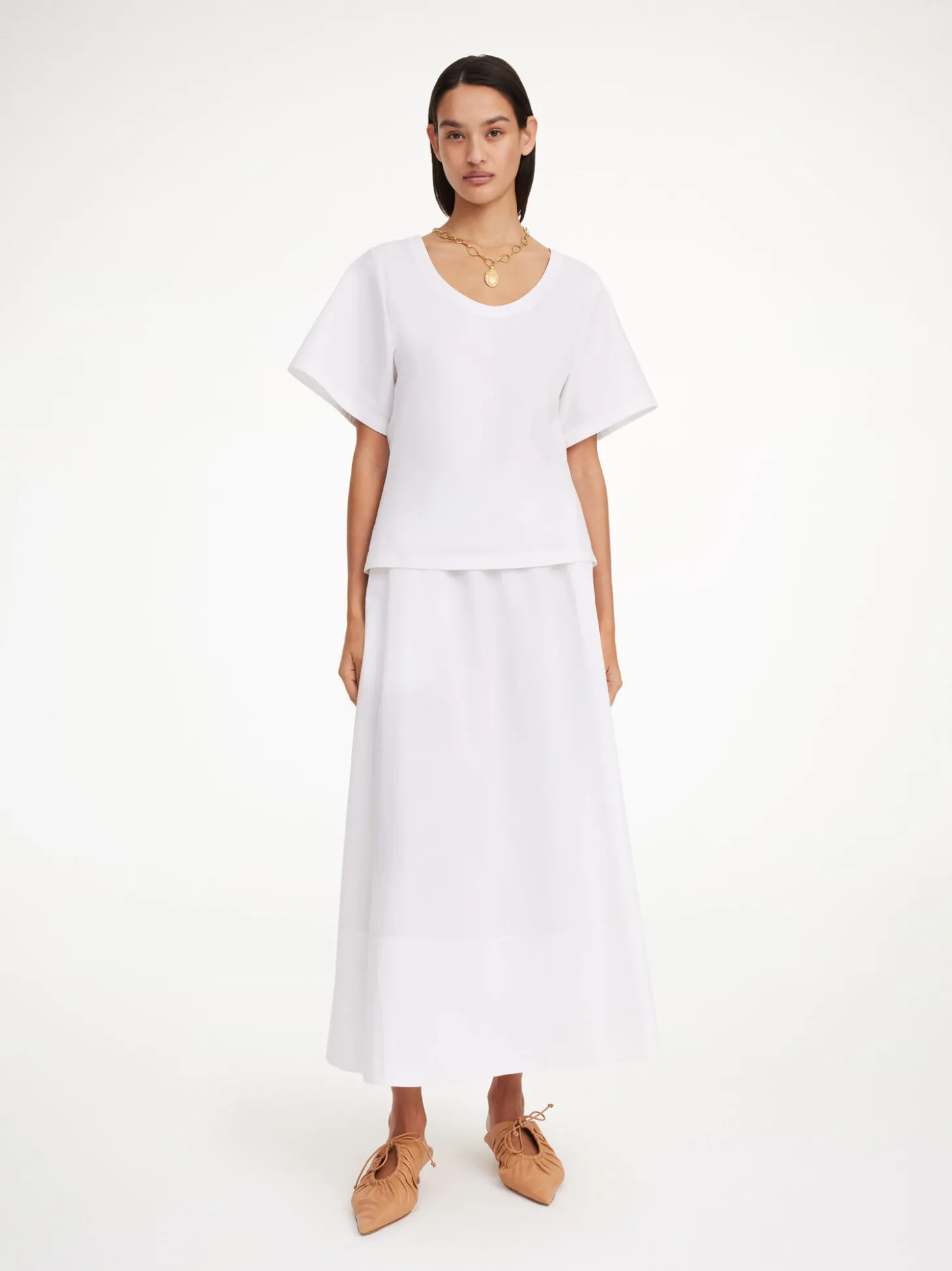 Best By Malene Birger Pheobes maxinederdel PureWhite