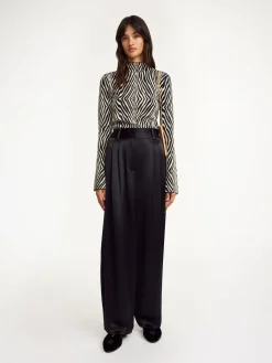 Best By Malene Birger Piscali bukser med brede ben Black