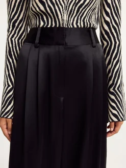Best By Malene Birger Piscali bukser med brede ben Black