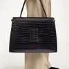 New By Malene Birger Ronlas skuldertaske i l&aelig;der Black