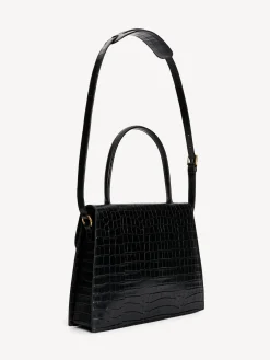 New By Malene Birger Ronlas skuldertaske i læder Black